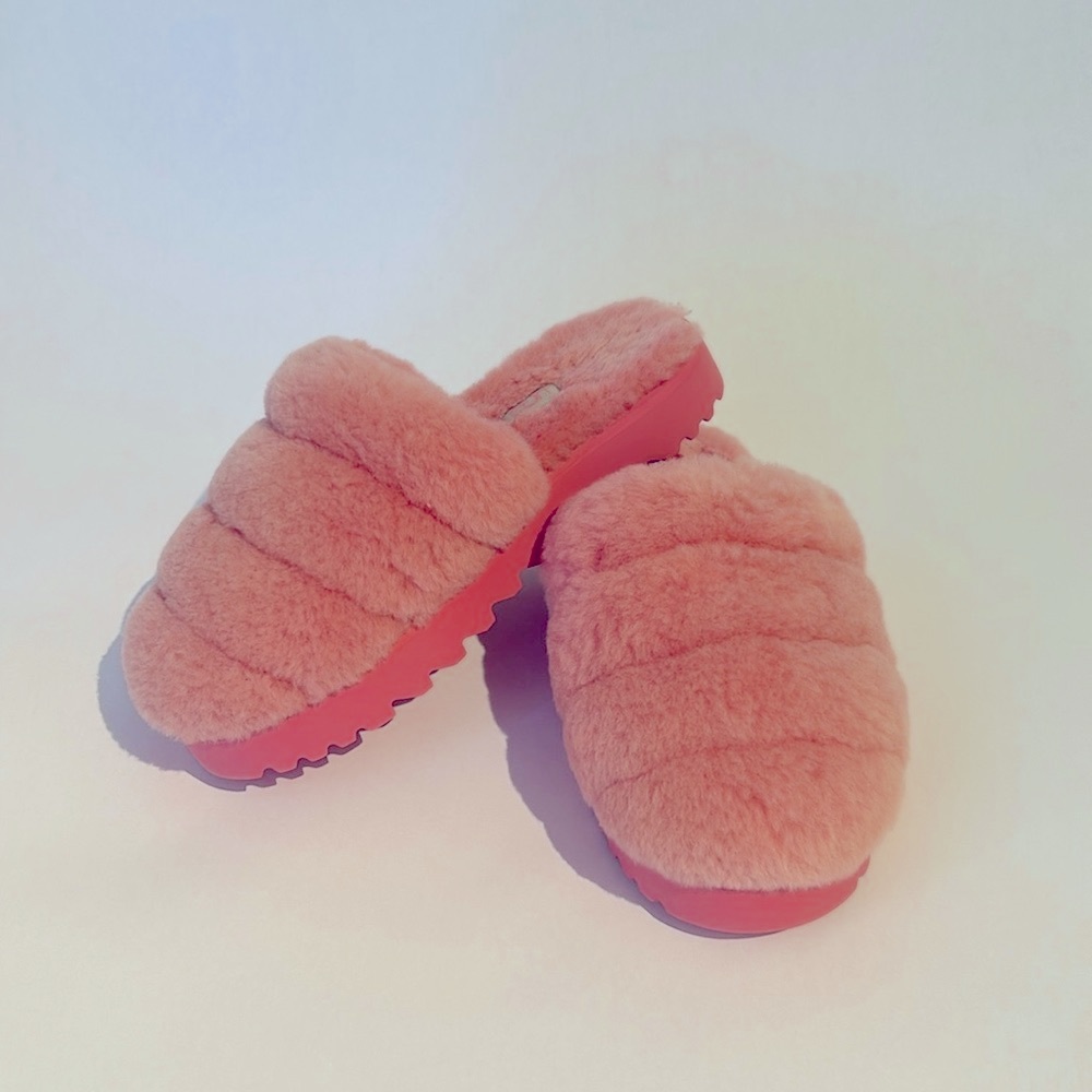 UGG Super fluff Pink slippers (6)